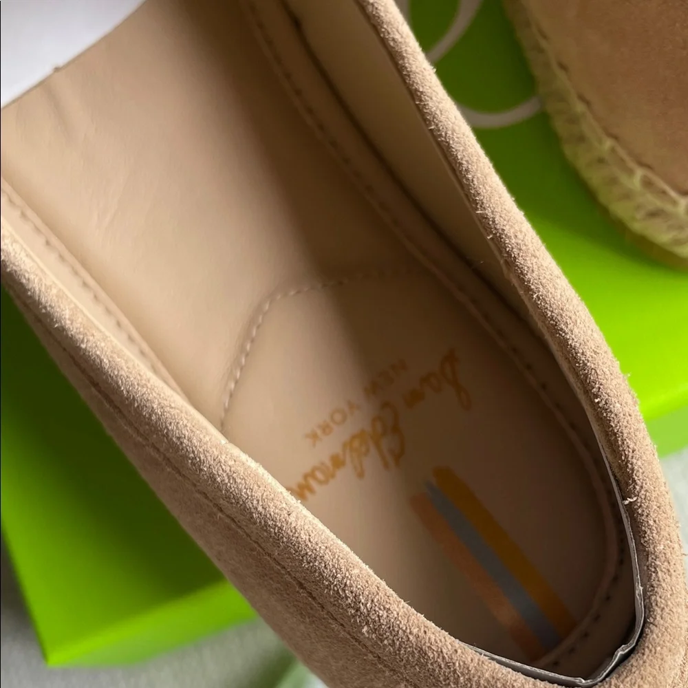 Sam Edelman KAI Penny Loafers Espadrille- taupe Suede US8M new in box